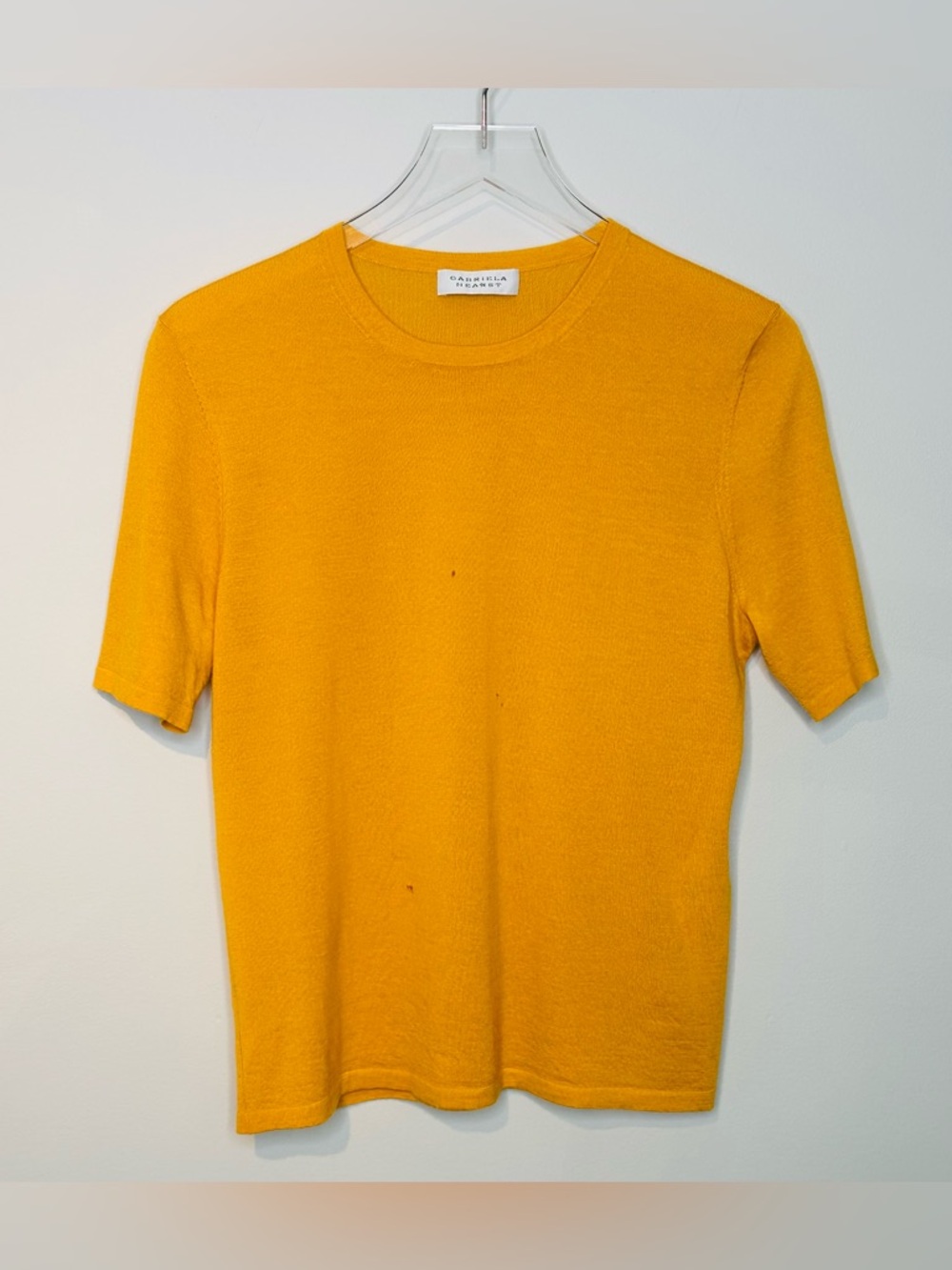 Gabriela Hearst Kirby Cashmere Golden Birch Mustard Yellow T-shirt Top Shirt